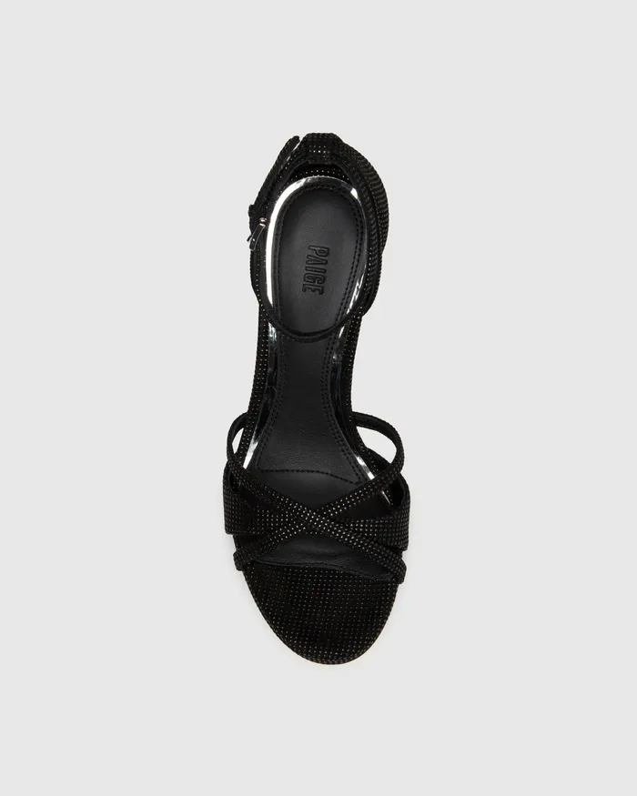 Sandals Violet Platform Sandal 8211 Black Suede PAIGE Women
