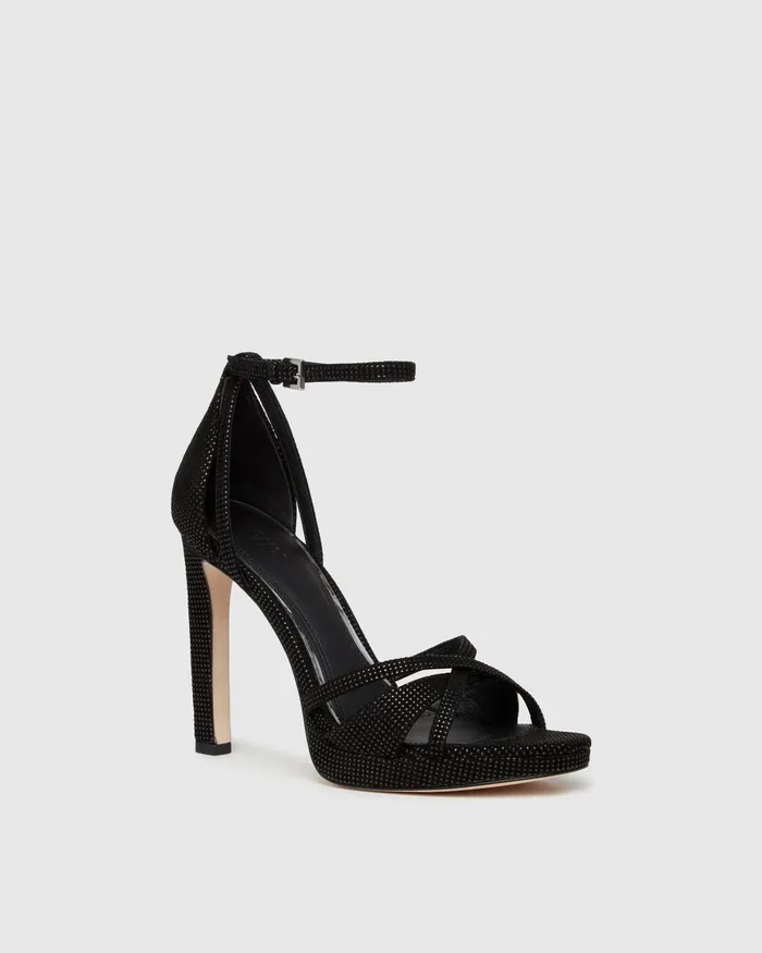 Sandals Violet Platform Sandal 8211 Black Suede PAIGE Women