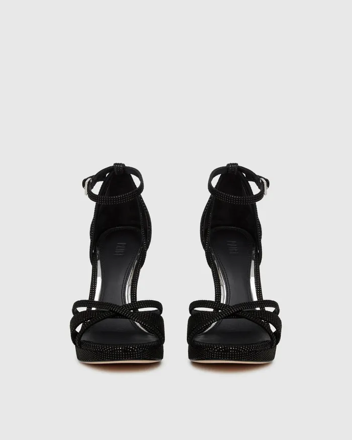 Sandals Violet Platform Sandal 8211 Black Suede PAIGE Women