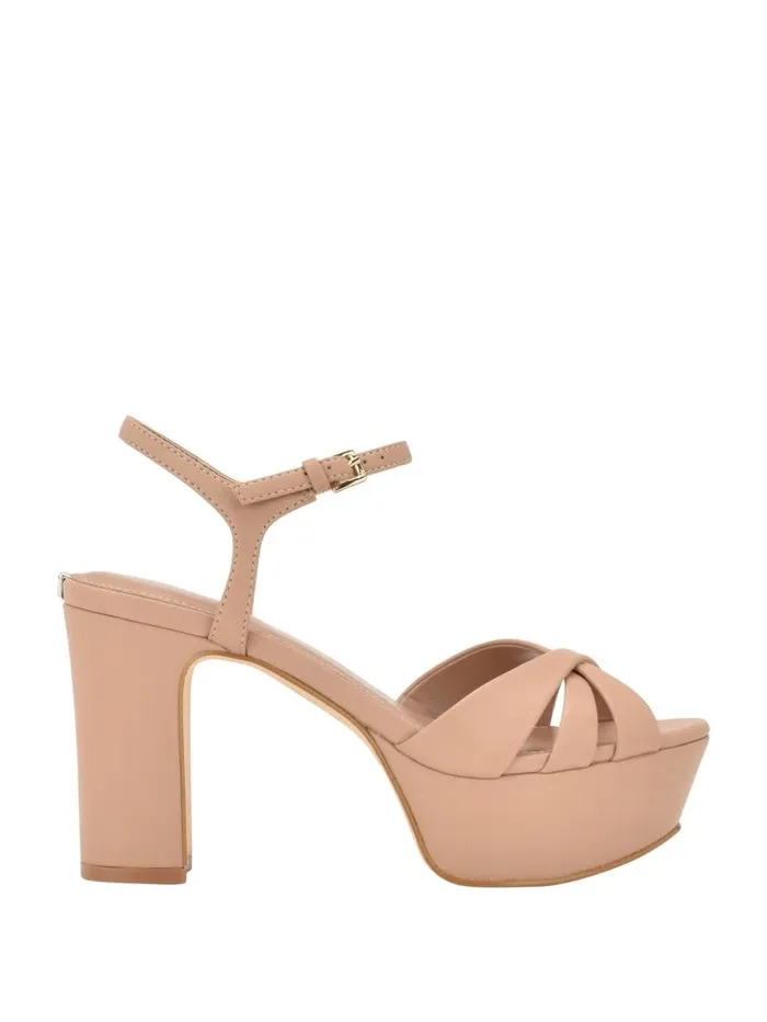 Sandals Women GUESS Haylo Crisscross Platform Block Heels Medium Natural 101 Sandals Women GUESS Haylo Crisscross Platform Block Heels Medium Natural 101