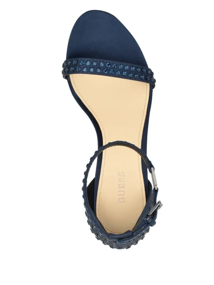 Sandals Women GUESS Kabaile Rhinestone Heels Dark Blue 400 Sandals Women GUESS Kabaile Rhinestone Heels Dark Blue 400