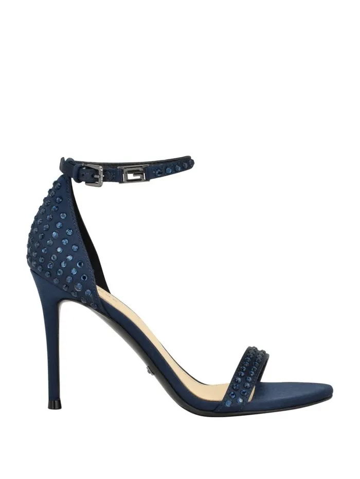 Sandals Women GUESS Kabaile Rhinestone Heels Dark Blue 400 Sandals Women GUESS Kabaile Rhinestone Heels Dark Blue 400