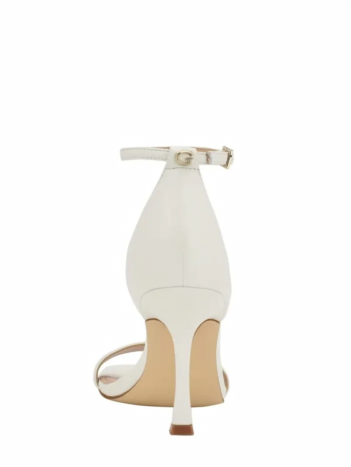 Sandals Women Yael Leather Heels White Graffiti GUESS Sandals Women Yael Leather Heels White Graffiti GUESS