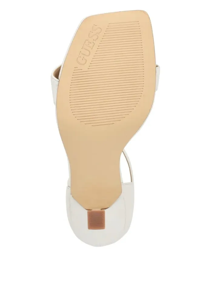 Sandals Women Yael Leather Heels White Graffiti GUESS Sandals Women Yael Leather Heels White Graffiti GUESS