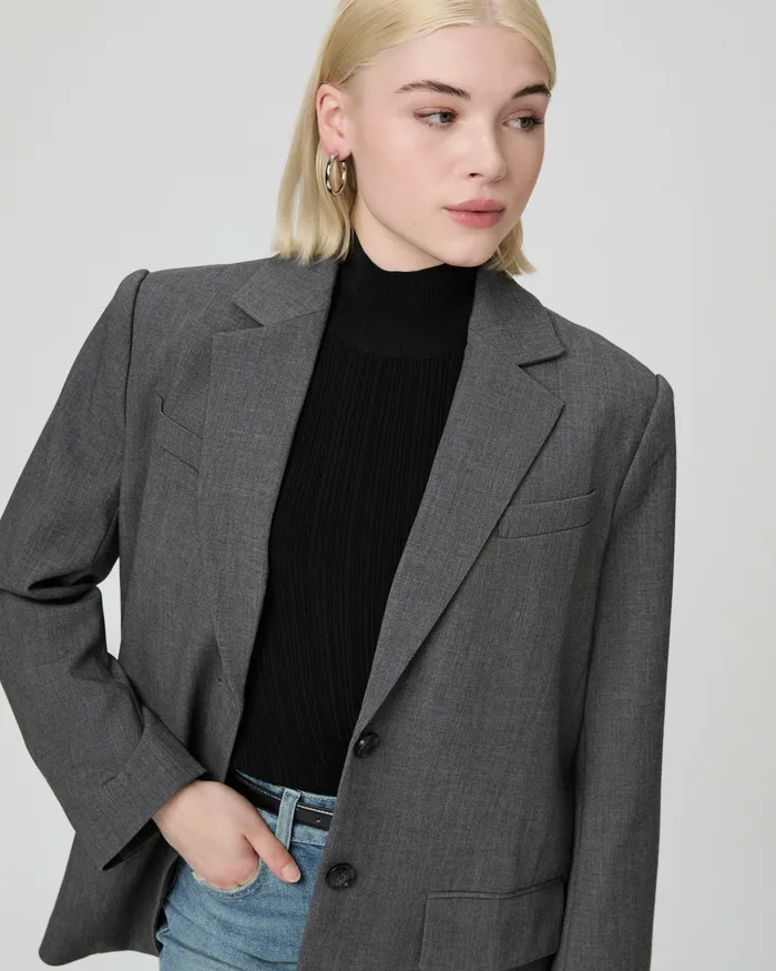 Sarto Blazer Petite 8211 Charcoal Women Jackets and Coats PAIGE
