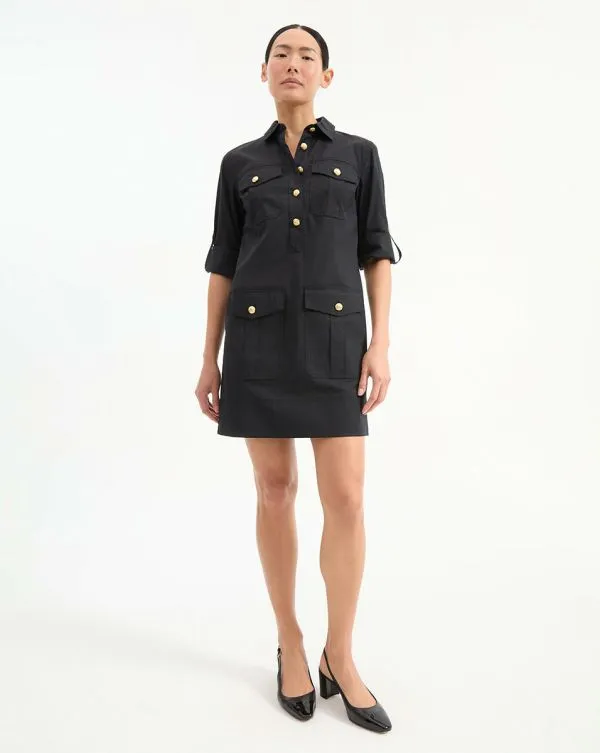 Saude Cargo Dress Black Women Veronica Beard Dresses