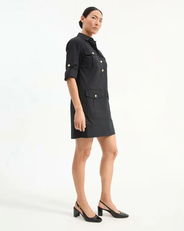 Saude Cargo Dress Black Women Veronica Beard Dresses