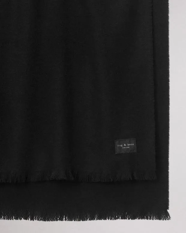 Scarves and Ponchos Women Joni Wool Scarf Black rag and bone