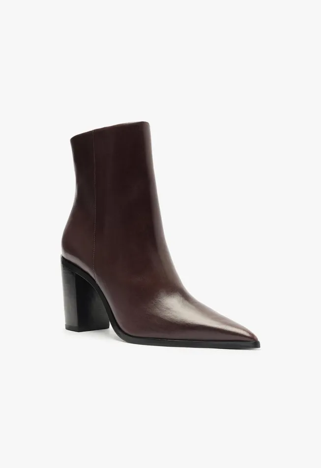 Schutz Shoes Booties Mikki Block Bootie Brown 8211 Women