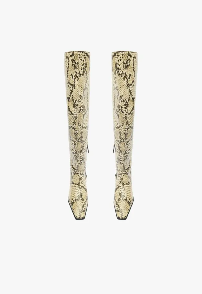 Schutz Shoes Boots Helena Over The Knee Boot Animal Print 8211 Women