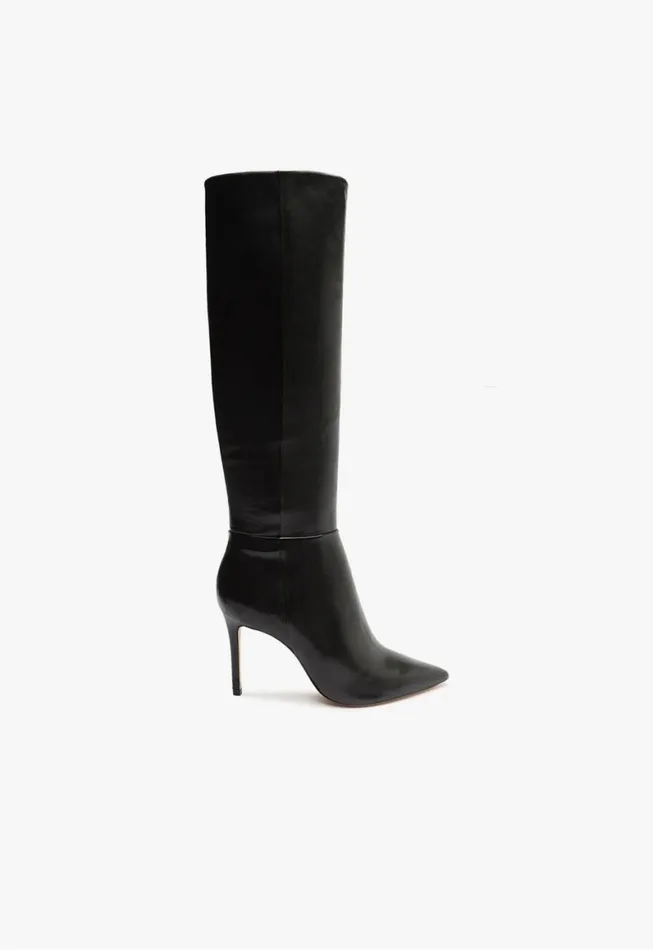 Schutz Shoes Boots Magali Up Leather Boot Black 8211 Women