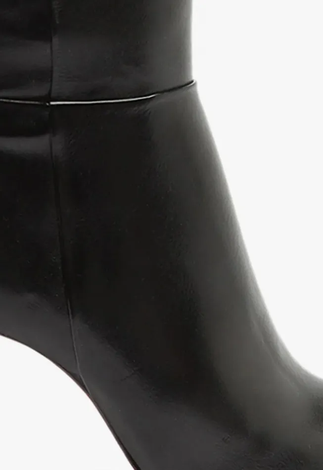Schutz Shoes Boots Magali Up Leather Boot Black 8211 Women
