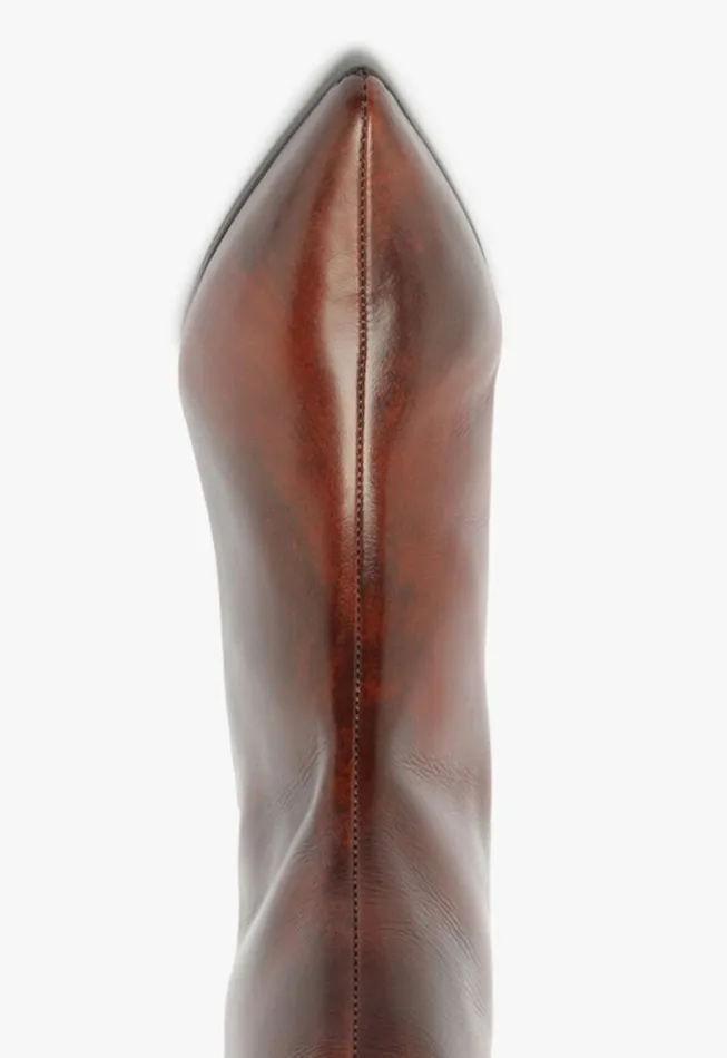 Schutz Shoes Boots Maryana Lo Leather Boot Brown 8211 Women