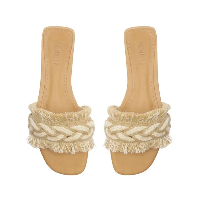 Schutz Shoes Flats Adelia Flat Sandal Beige 8211 Women