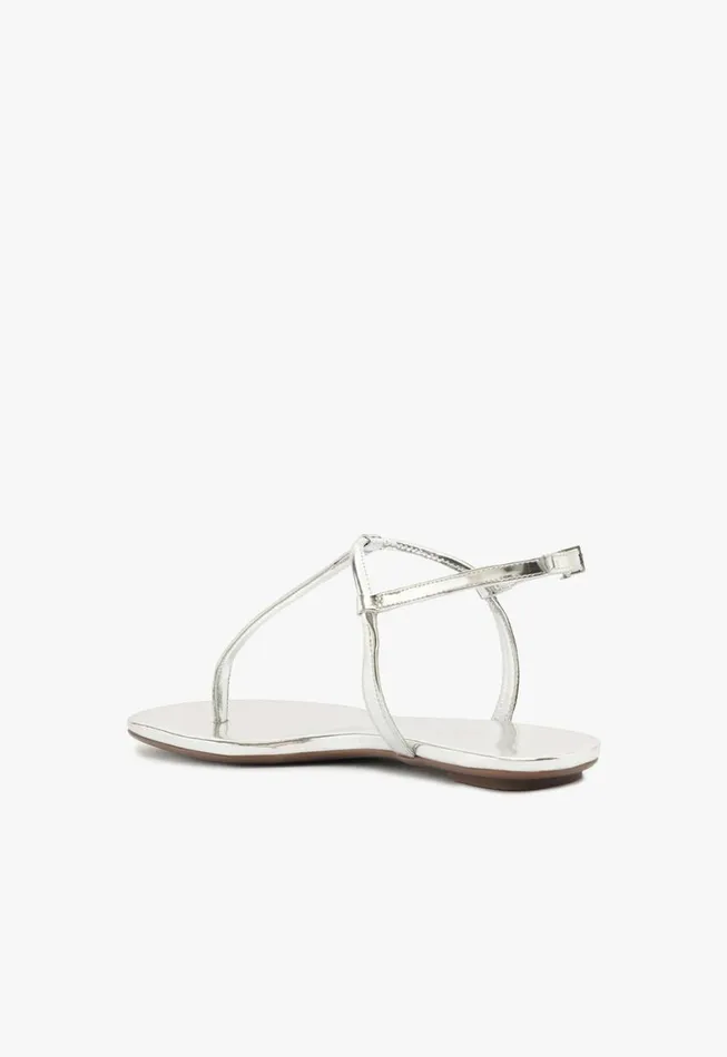 Schutz Shoes Flats Elsha Flat Sandal Silver 8211 Women