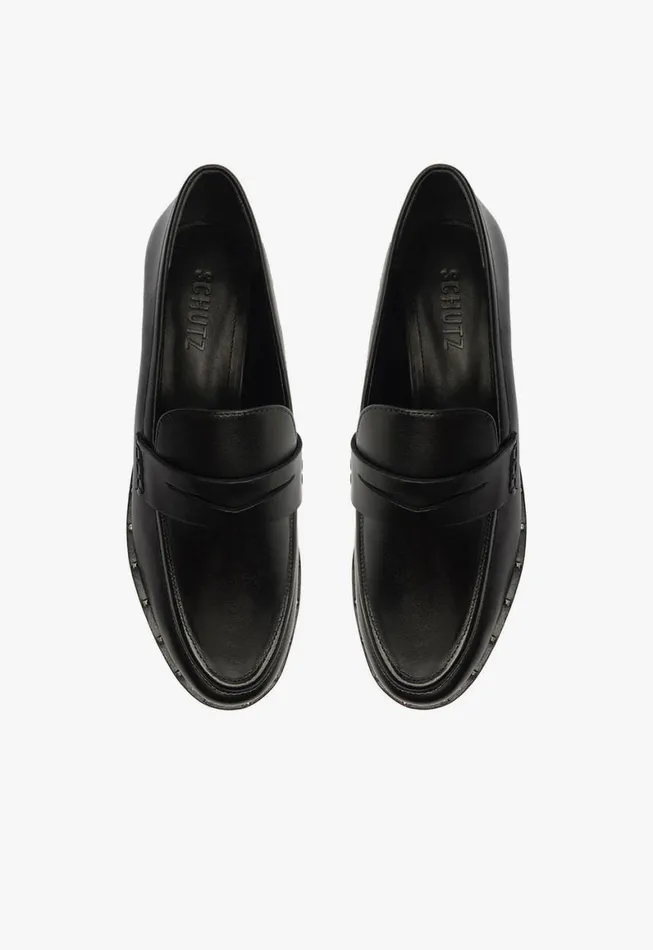 Schutz Shoes Loafers Andria Flat Black 8211 Women