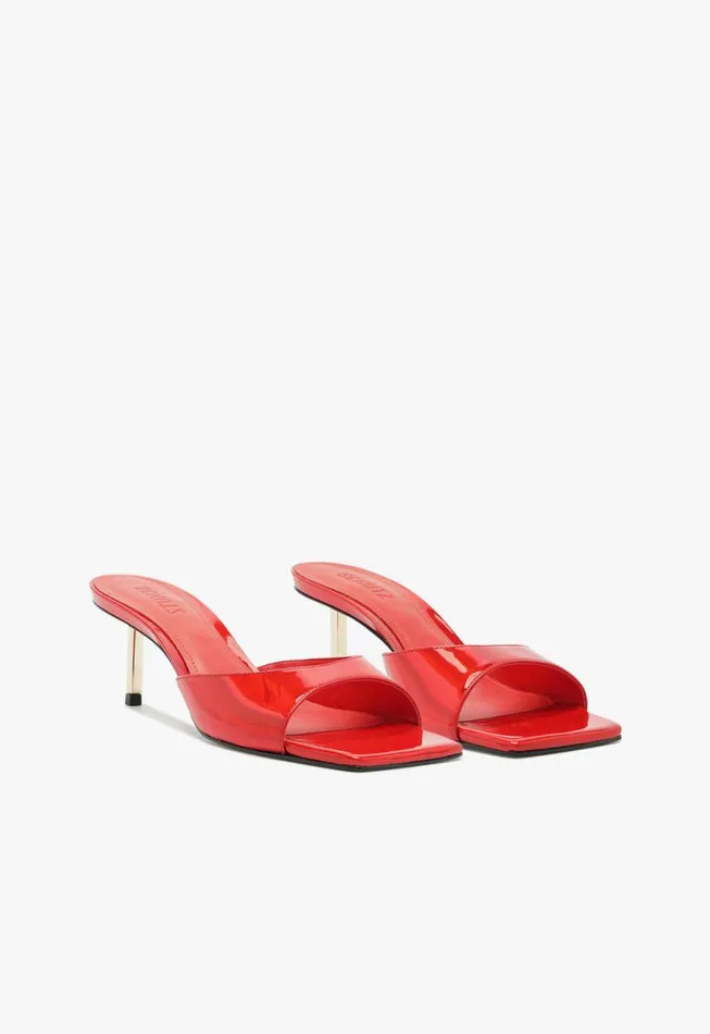 Schutz Shoes Mules Dethalia Pin Sandal Red 8211 Women