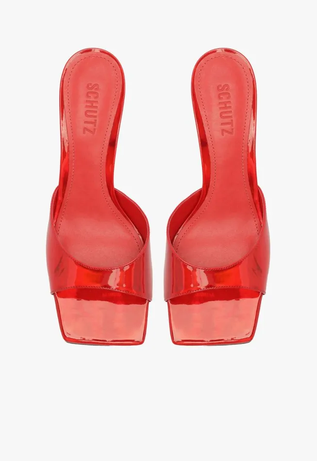 Schutz Shoes Mules Dethalia Pin Sandal Red 8211 Women