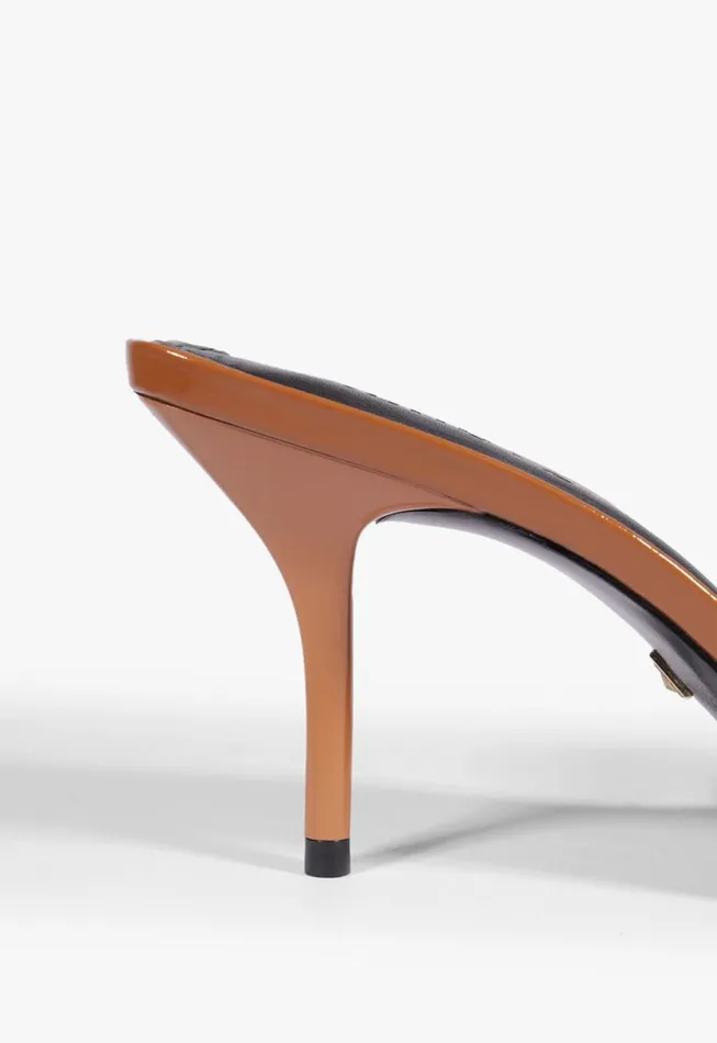 Schutz Shoes Mules Elodie Patent Leather Sandal Honey Peach 8211 Women