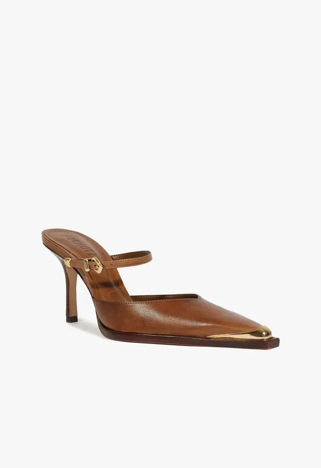 Schutz Shoes Pumps Charlotte Mule Pump Dark Caramel 8211 Women
