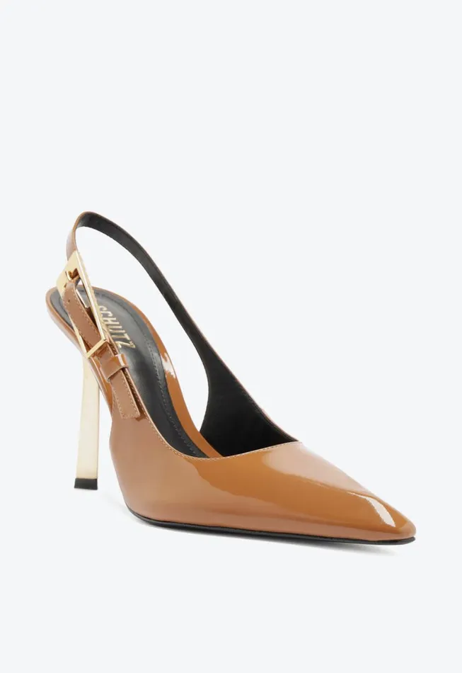 Schutz Shoes Pumps Ciara Patent Leather Pump Honey Peach 8211 Women