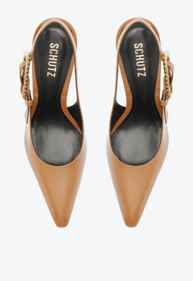 Schutz Shoes Pumps Ciara Patent Leather Pump Honey Peach 8211 Women