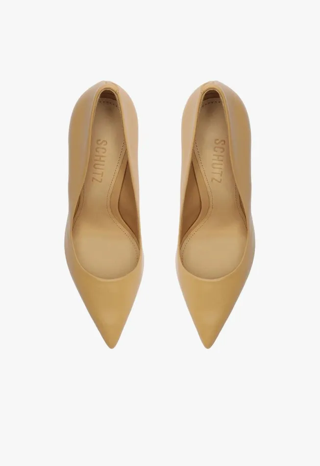 Schutz Shoes Pumps Lou Nappa Leather Pump Light Beige 8211 Women