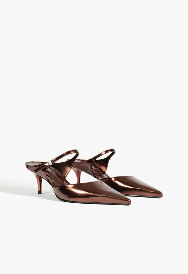 Schutz Shoes Pumps Tonya Mid Mule Pump Dark Brown 8211 Women