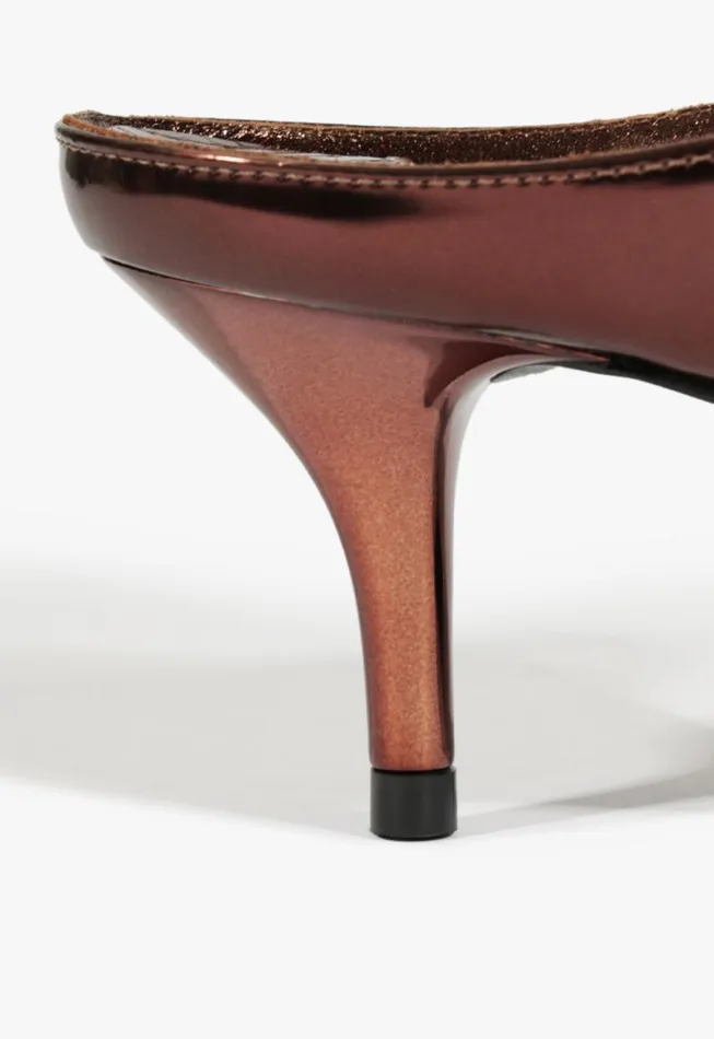 Schutz Shoes Pumps Tonya Mid Mule Pump Dark Brown 8211 Women