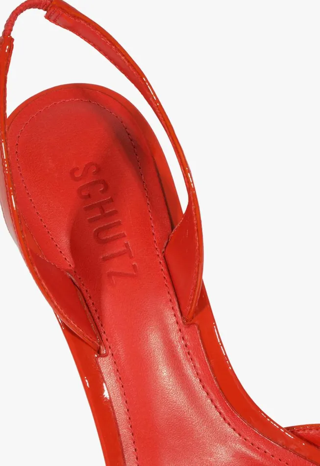 Schutz Shoes Slingbacks Scarlett Sling Mid Sandal Red 8211 Women