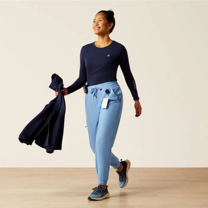 Scrubs 8211 New Women Ariat Blackwell Cargo Stretch Jogger Scrub Pant Light Blue Heather Scrubs 8211 New Women Ariat Blackwell Cargo Stretch Jogger Scrub Pant Light Blue Heather