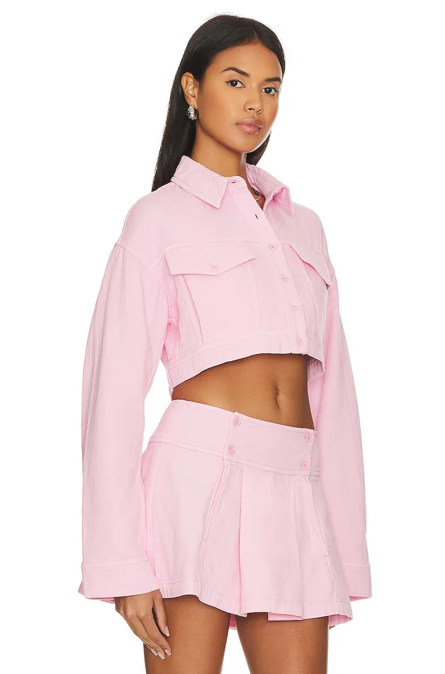 Sean Cropped Jacket Candy Pink Women Lovers and Friends Jackets and Coats