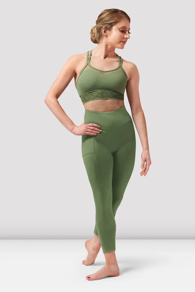 Separates Adult Bloch Ladies Tasha Panelled Leggings Sage