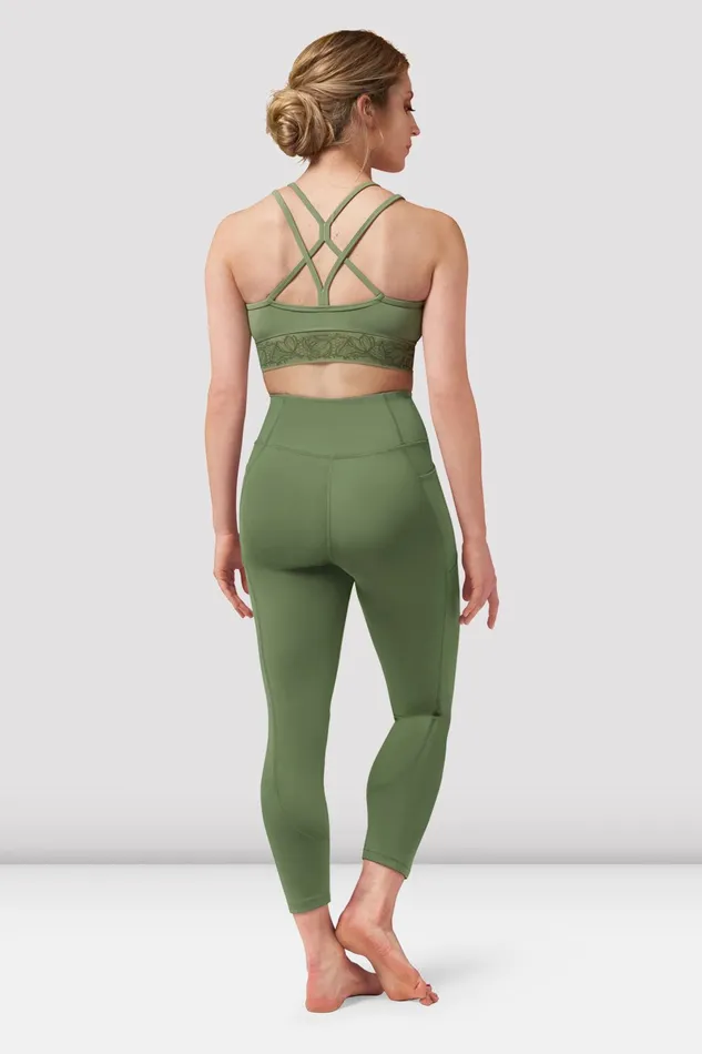 Separates Adult Bloch Ladies Tasha Panelled Leggings Sage