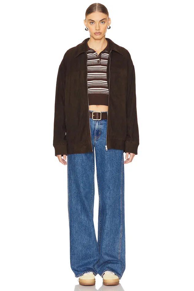 Sheeva Stripe Polo Brown and Ivory Women Lovers and Friends Tops
