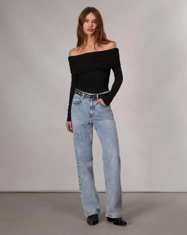 Shirts and Tops Women Luca OffShoulder Top BlackIsland Fossil rag and bone