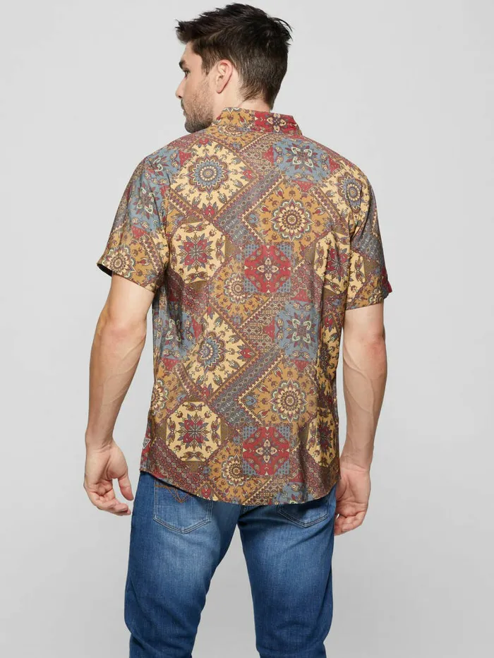 Shirts Eco Sandwash Shashiko Shirt Free Spirit Shashiko Red 8211 GUESS Men Shirts Eco Sandwash Shashiko Shirt Free Spirit Shashiko Red 8211 GUESS Men