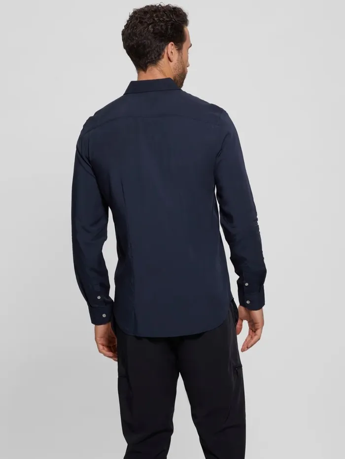 Shirts Eco Sunset LongSleeve Shirt Bleu lgant 8211 GUESS Men