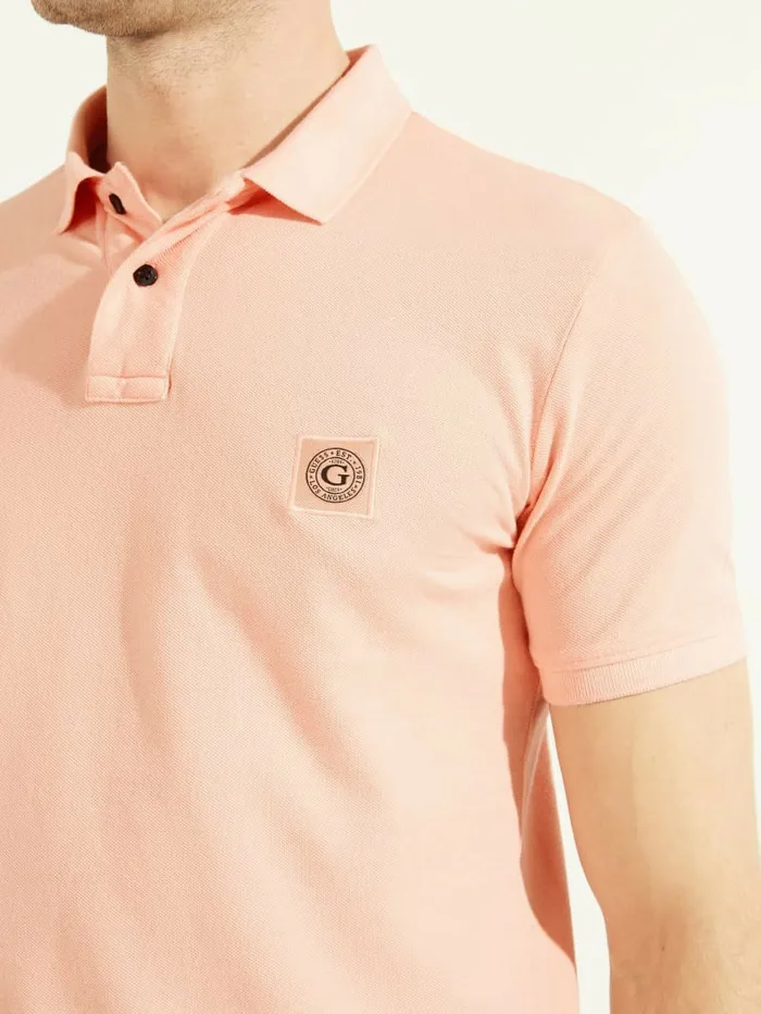 Shirts GUESS Men Washed Polo Peach Burst