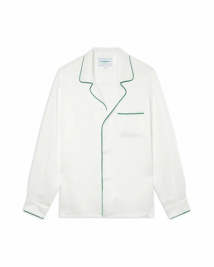 Shirts Men Casablanca Paris Monogram Pyjama Silk Shirt
