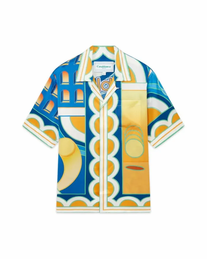 Shirts Men Casablanca Paris Paysage Silk Shirt Shirts Men Casablanca Paris Paysage Silk Shirt