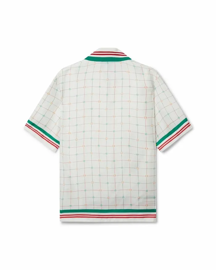 Shirts Men Casablanca Paris Tennis Club Check Silk Shirt Shirts Men Casablanca Paris Tennis Club Check Silk Shirt
