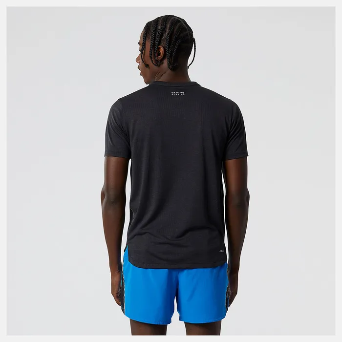Shirts Men Impact Run Short Sleeve BLACK New Balance