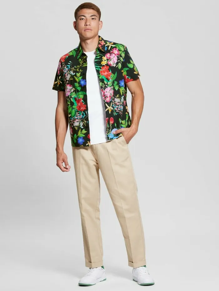 Shirts Men Laguna Floral Shirt Graphic Floral Jet Black GUESS Shirts Men Laguna Floral Shirt Graphic Floral Jet Black GUESS