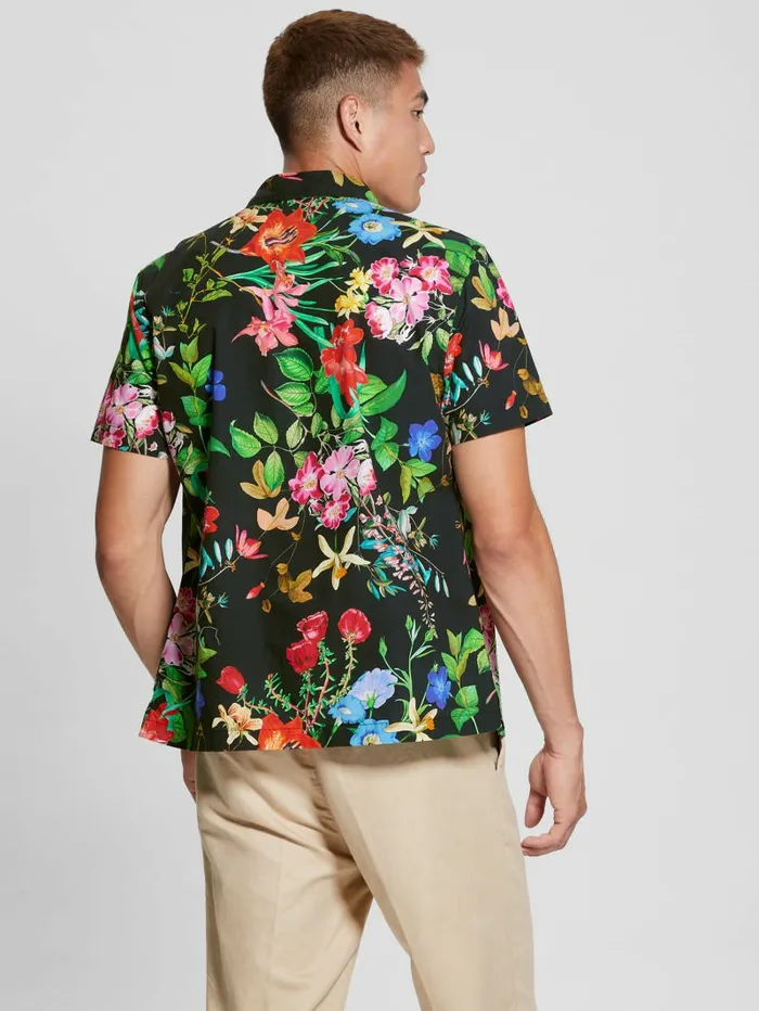 Shirts Men Laguna Floral Shirt Graphic Floral Jet Black GUESS Shirts Men Laguna Floral Shirt Graphic Floral Jet Black GUESS