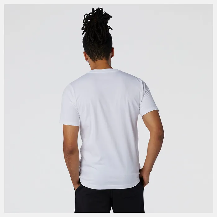 Shirts Men NB Essentials Stacked Logo Tee WHITE New Balance Shirts Men NB Essentials Stacked Logo Tee WHITE New Balance