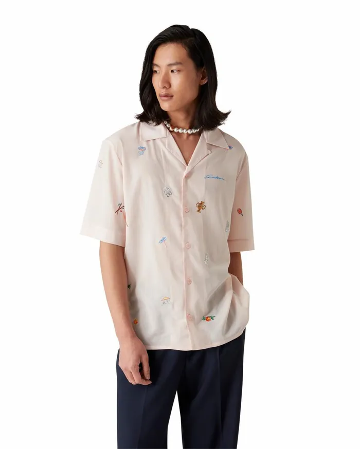 Shirts MenWomen Casablanca Paris Embroidered Motif Shirt