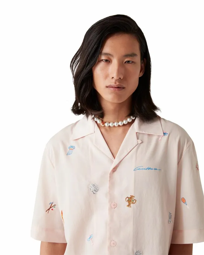 Shirts MenWomen Casablanca Paris Embroidered Motif Shirt
