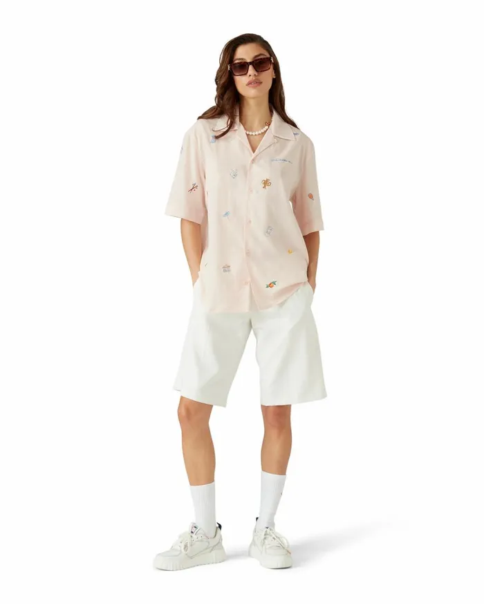 Shirts MenWomen Casablanca Paris Embroidered Motif Shirt