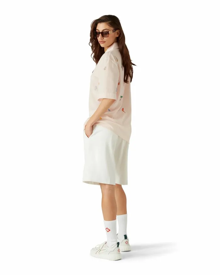 Shirts MenWomen Casablanca Paris Embroidered Motif Shirt